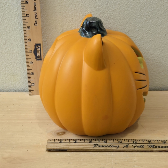 RARE Blow Mold Cat Pumpkin Head Halloween - Picture 8 of 9